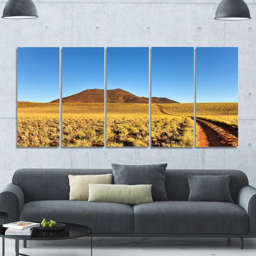 Namibrand Desert Landscape, Landscape Canvas Art Print, 60"x28", 5 Panels