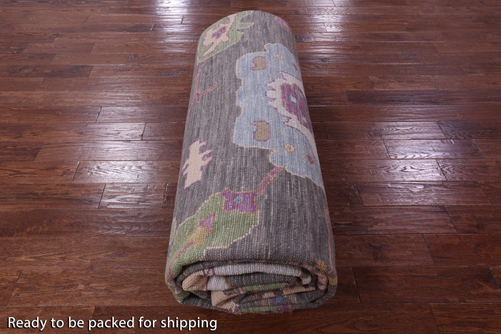 12' 3" X 15' 6" Turkish Oushak Hand-Knotted Wool Rug - Q15832