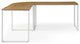Loft Lyfe Zeus Desk, L-Shaped, Natural/White