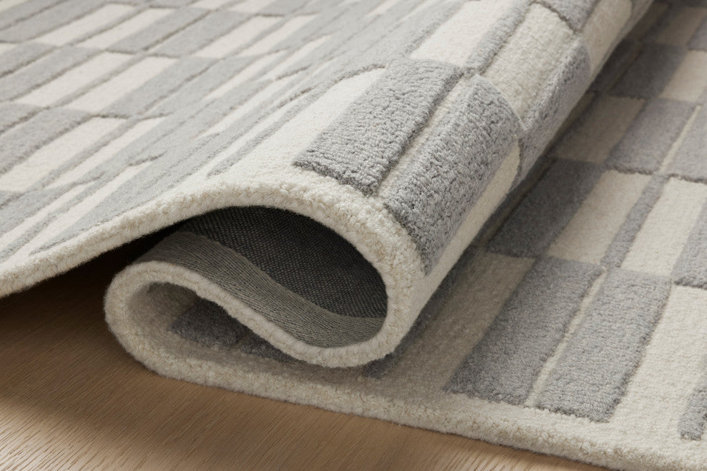 Chris Loves Julia x Loloi Bradley Ivory / Grey 7'-9" x 9'-9" Area Rug