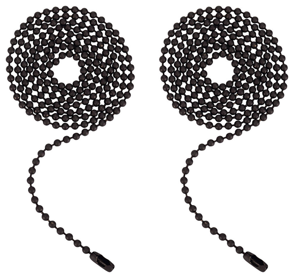 Aspen Creative 21303-2, 3' Beaded Pull Chain w/Connector, Oil Rubbed Bronze 2Pk