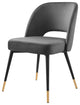 Side Dining Chair, Set of 2, Velvet, Dark Gray, Modern, Bistro Restaurant