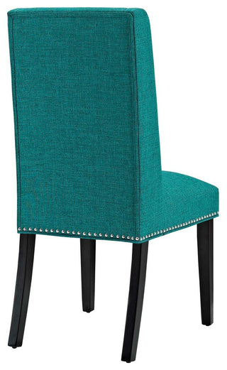 Baron Parsons Upholstered Fabric Dining Side Chair, Teal