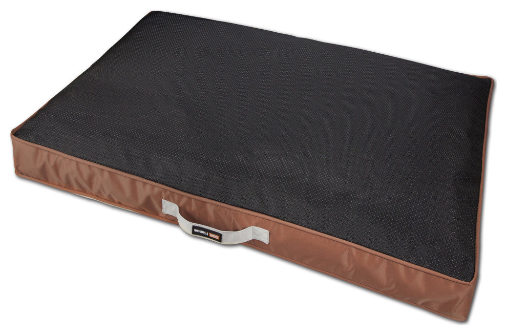 Dog Helios 'Immortal-Trek' Waterproof Rectangular Travel Dog Bed, Brown, Small