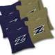University of Akron Striped Cornhole Set