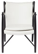 Chase White Leather Lounge Chair