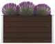 Vidaxl Raised Garden Bed 39.4"x39.4"x17.7" Galvanized Steel Brown