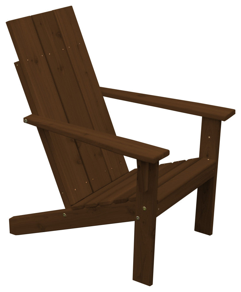 Cedar Modern Adirondack Chair, Walnut Stain