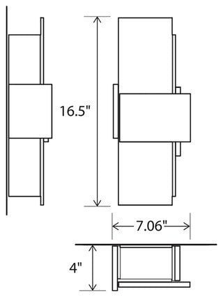 Acuo Outdoor LED Sconce, Textured Black, Cool White