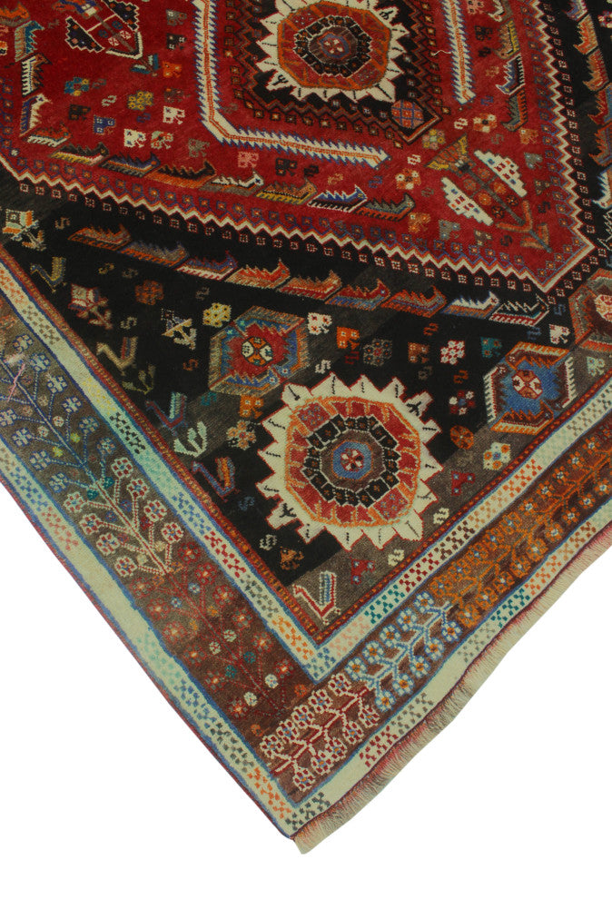 Fine Vintage Distressed Dicle Red Rug