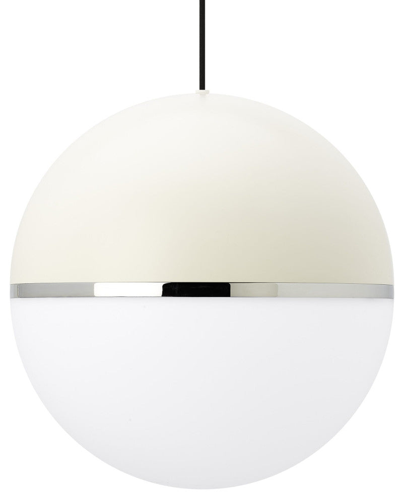 Akova Pendant Light in White and Chrome