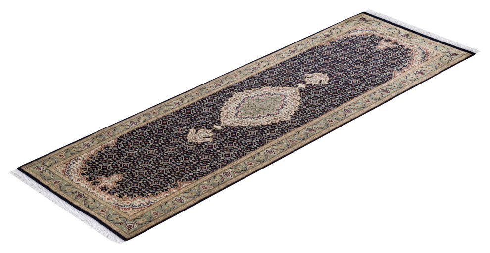 Mogul, One-of-a-Kind Hand-Knotted Area Rug Yellow, 2' 7 x 8' 2