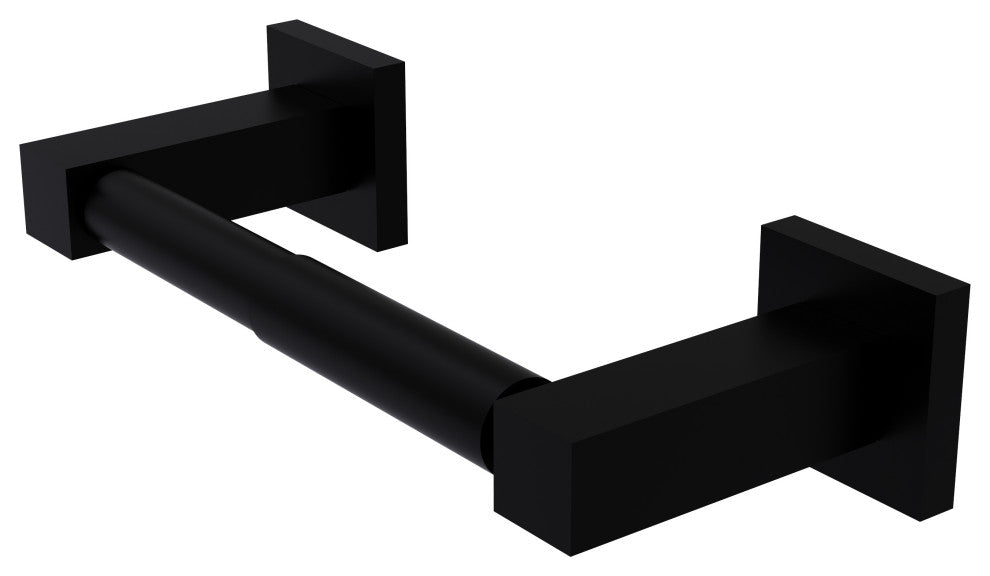 Montero Contemporary Two Post Toilet Tissue Holder, Matte Black