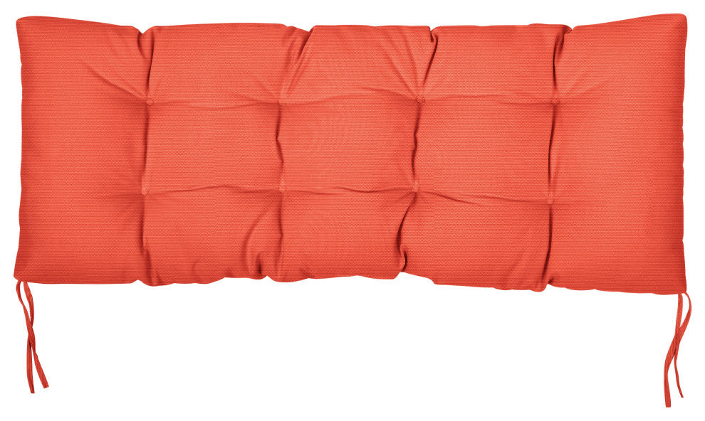 Sunbrella Canvas Indoor/Outdoor Tufted Bench Cushion, Melon, 60x19x3"
