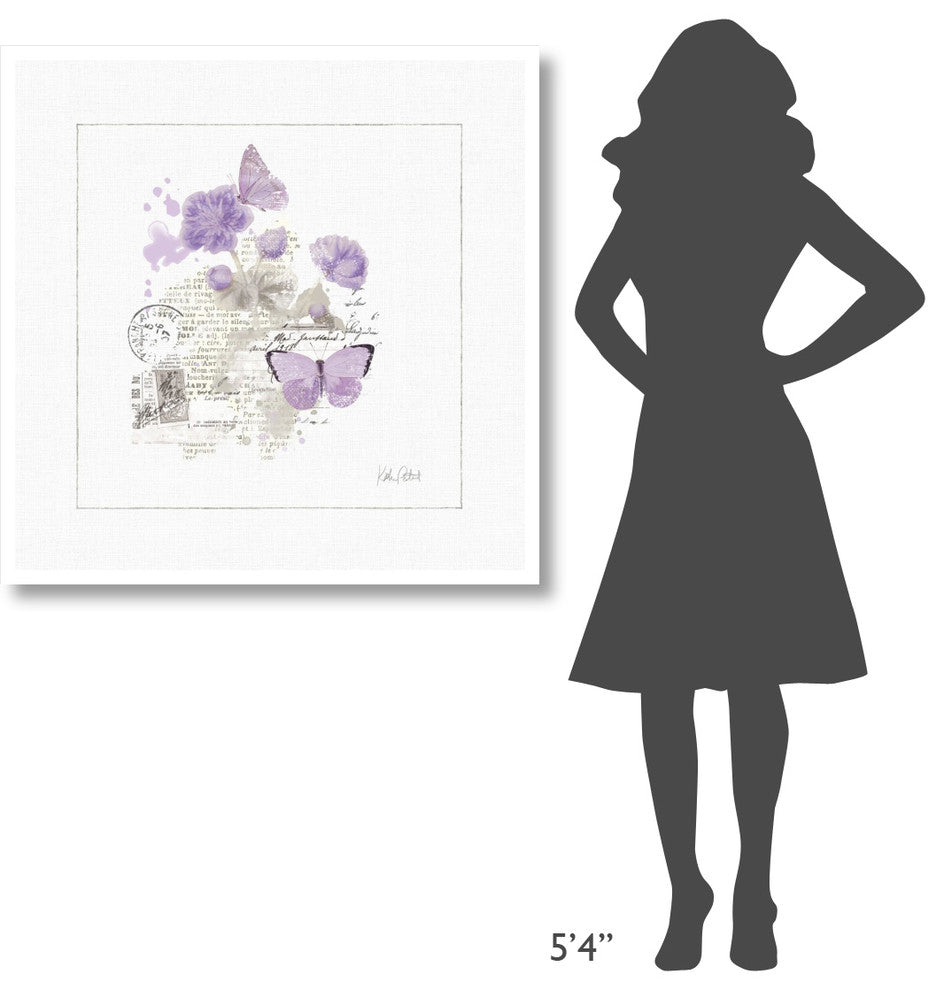 "Sunny Day II Purple" Digital Paper Print by Katie Pertiet, 38"x38"