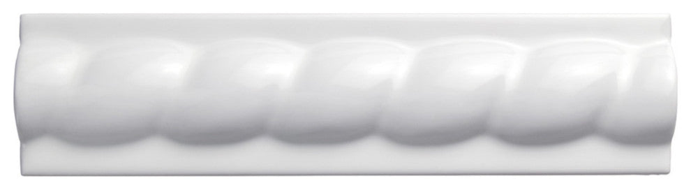 Trenza Grand Moldura Blanco Ceramic Wall Trim
