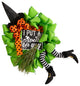Nearly Natural W1210 26" Halloween Witch Broom and Hat Mesh Wreath