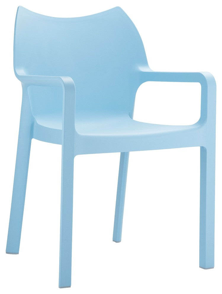 Compamia Diva Outdoor Dining Armchair, Set of 2, Light Blue