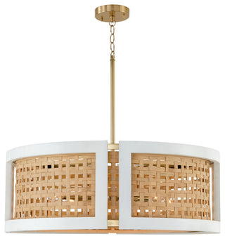 Capital Lighting 444361 Lola 6 Light 30"W Drum Chandelier - Flat White / Matte