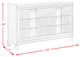 Picket House Furnishings Charlotte Youth 6-Drawer Dresser, White
