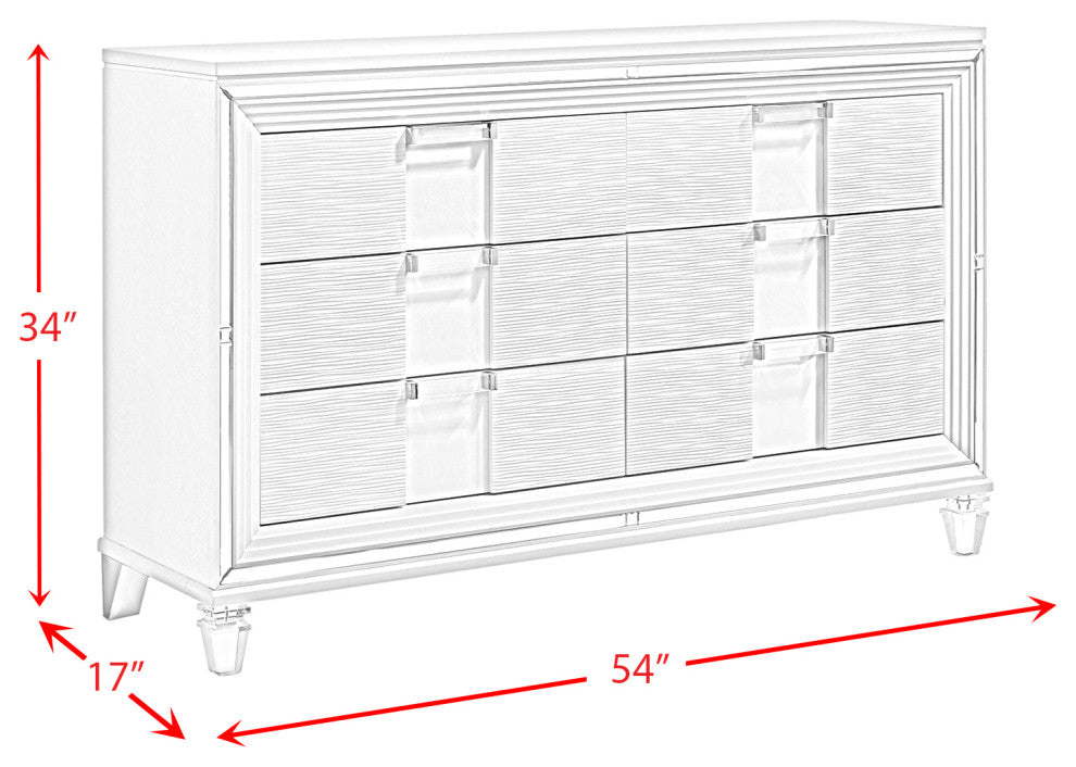 Picket House Furnishings Charlotte Youth 6-Drawer Dresser, White