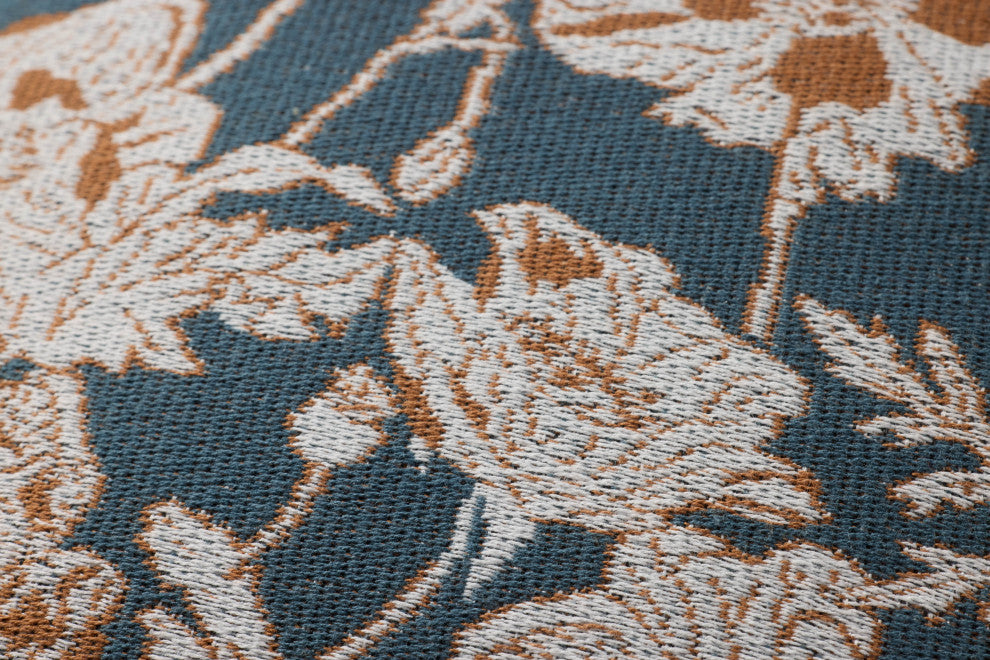 Chris Loves Julia x Loloi Matilda Blue / Orange 18'' x 18'' Cover, Poly Pillow