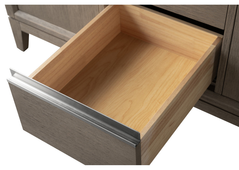 Vanity Art Bathroom Vanity With Sink, Driftwood Gray, 72" Double