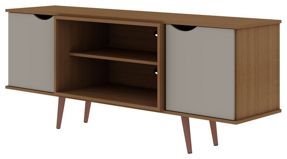 Hampton 62.99 TV Stand in Off White and Maple Cream