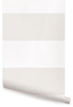 Horizontal Stripe Bold Peel and Stick Vinyl Wallpaper, Beige, 24"w X 108"h