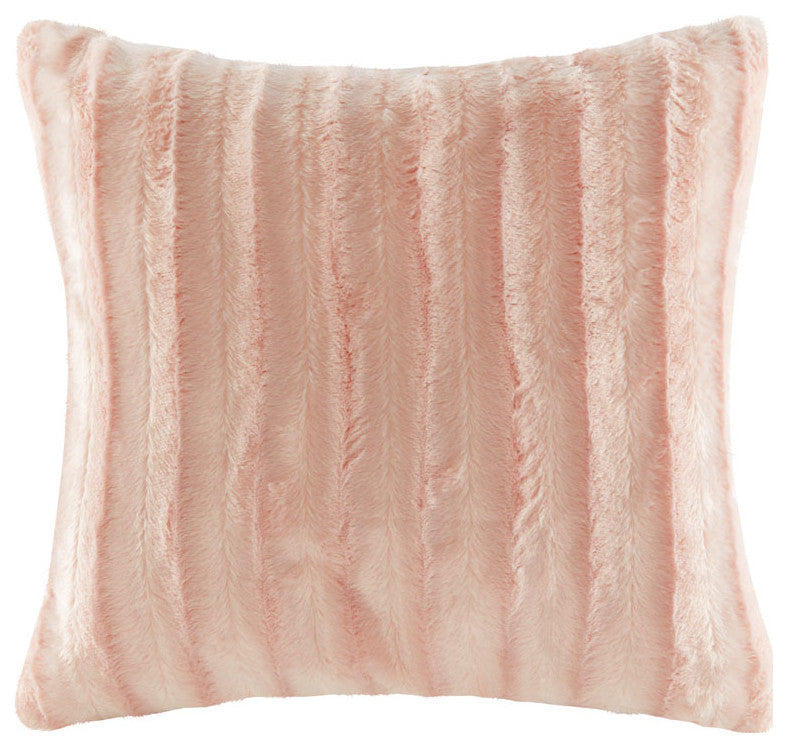 Madison Park Duke Ultra-Soft Plush Long Fur Throw Pillow