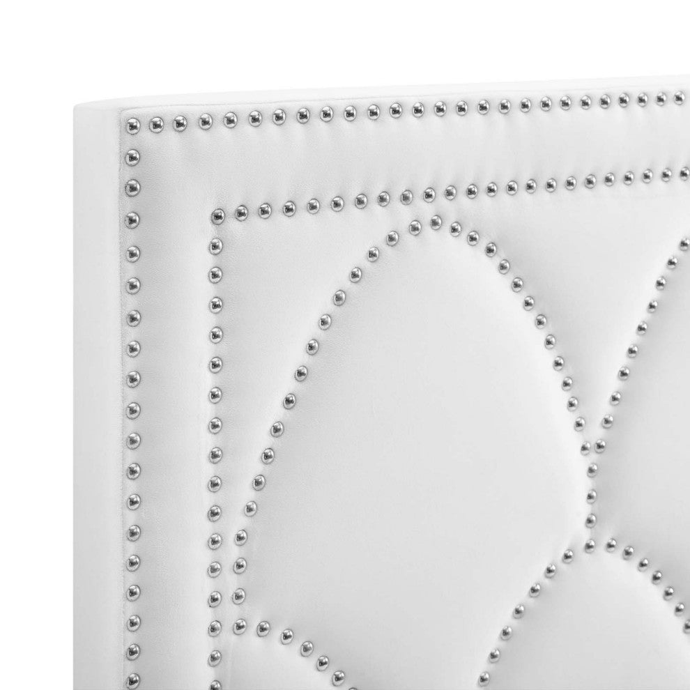Greta Performance Velvet King/California King Headboard, White