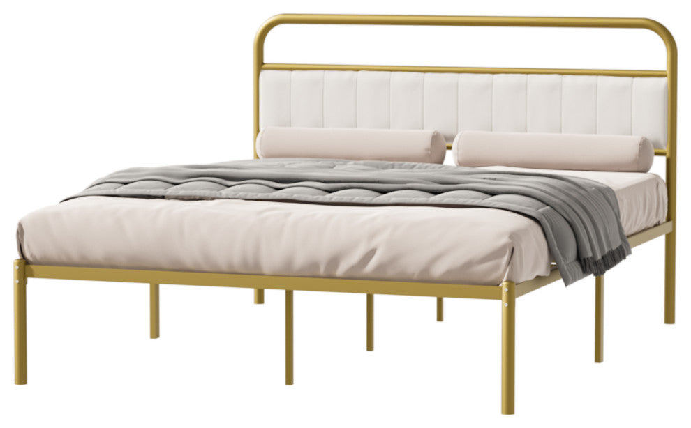 Gewnee Metal Steel Platform Bed Frame