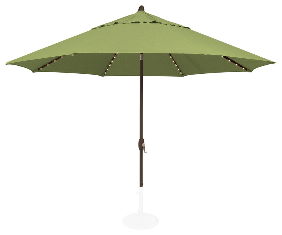 Lanai Pro 11' Octagon Umbrella With Star Lights, Henna, Sunbrella Fabric