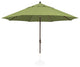 Lanai Pro 11' Octagon Umbrella With Star Lights, Henna, Sunbrella Fabric