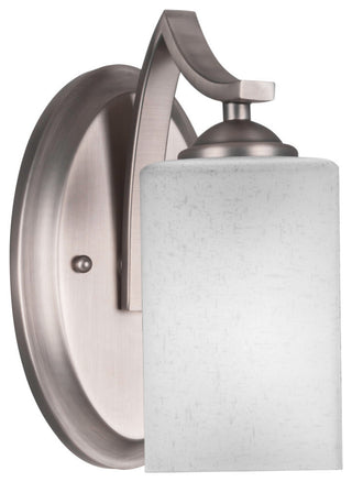 Zilo Wall Sconce Shown, Graphite Finish With 4" Square White Muslin Glass