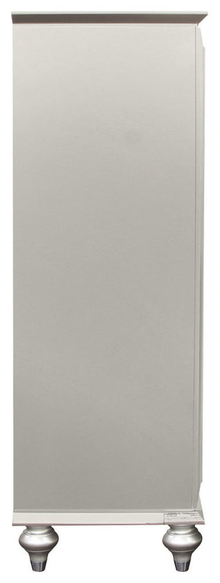 Wood Chest with 5 Drawers, Champagne