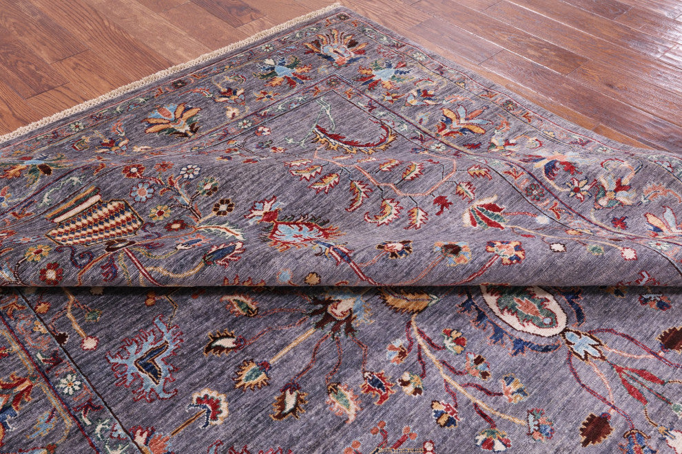 7' 0" X 9' 9" Handmade Persian Tabriz Wool Rug Q7651
