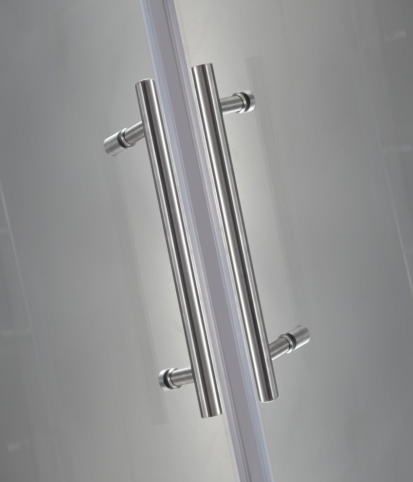 Aston Vanora 30"x30"x72" Completely Frameless Square Shower Enclosure, Chrome