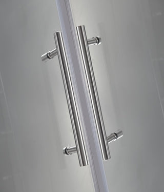 Aston Vanora 30"x30"x72" Completely Frameless Square Shower Enclosure, Chrome