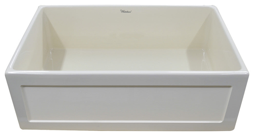 Fireclay 33" Reversible Sink, Concave Front Apron on One Side