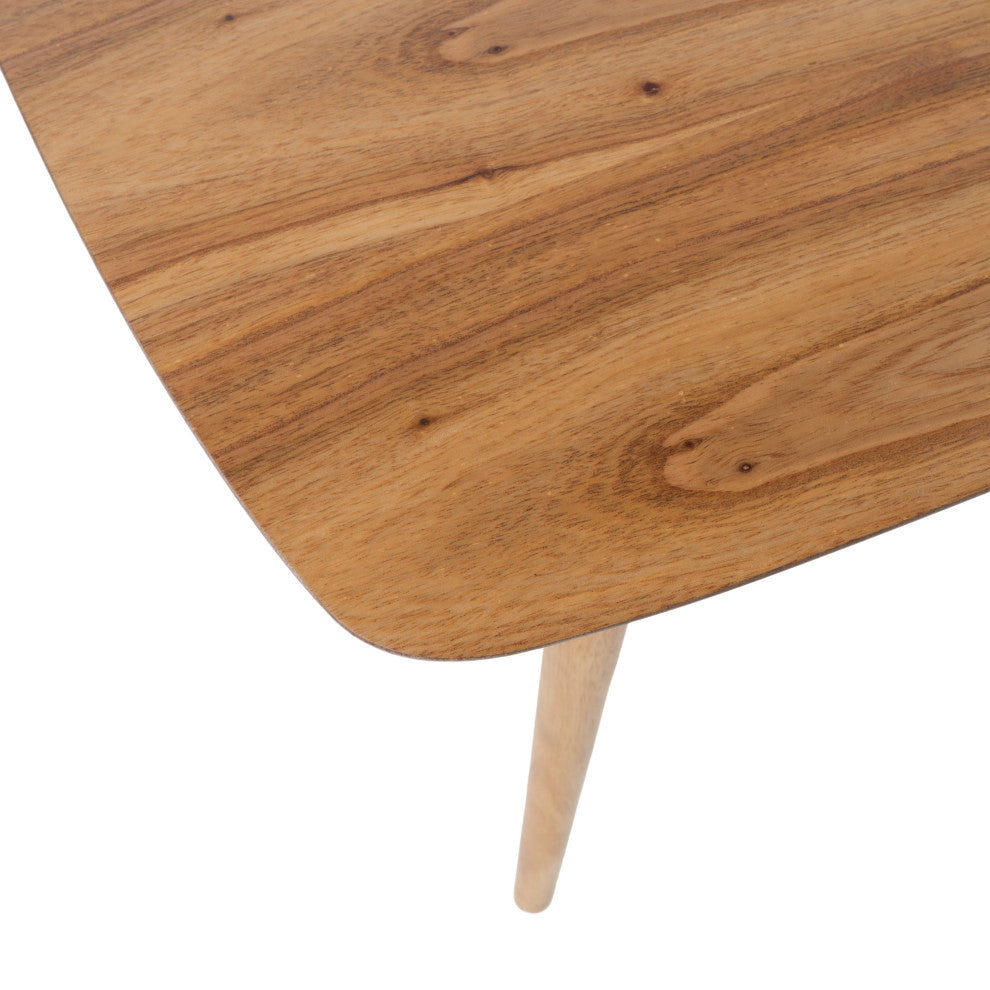 GDF Studio Cilo Mid Century Design Wood Finished Coffee Table, Natural