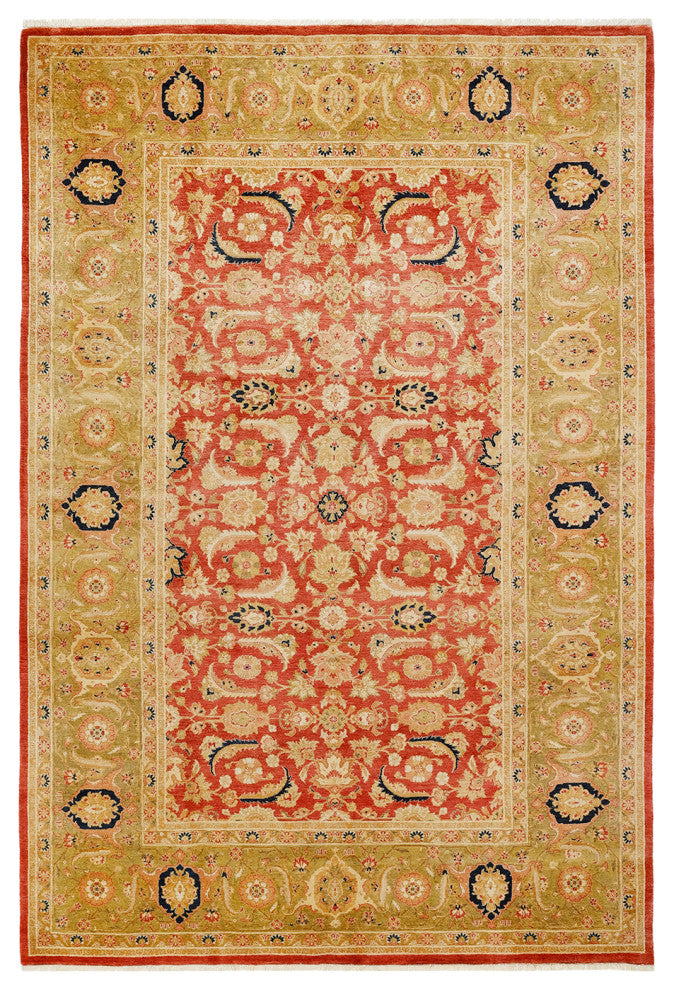 Mogul, One-of-a-Kind Hand-Knotted Area Rug Orange, 6'1"x9'3"