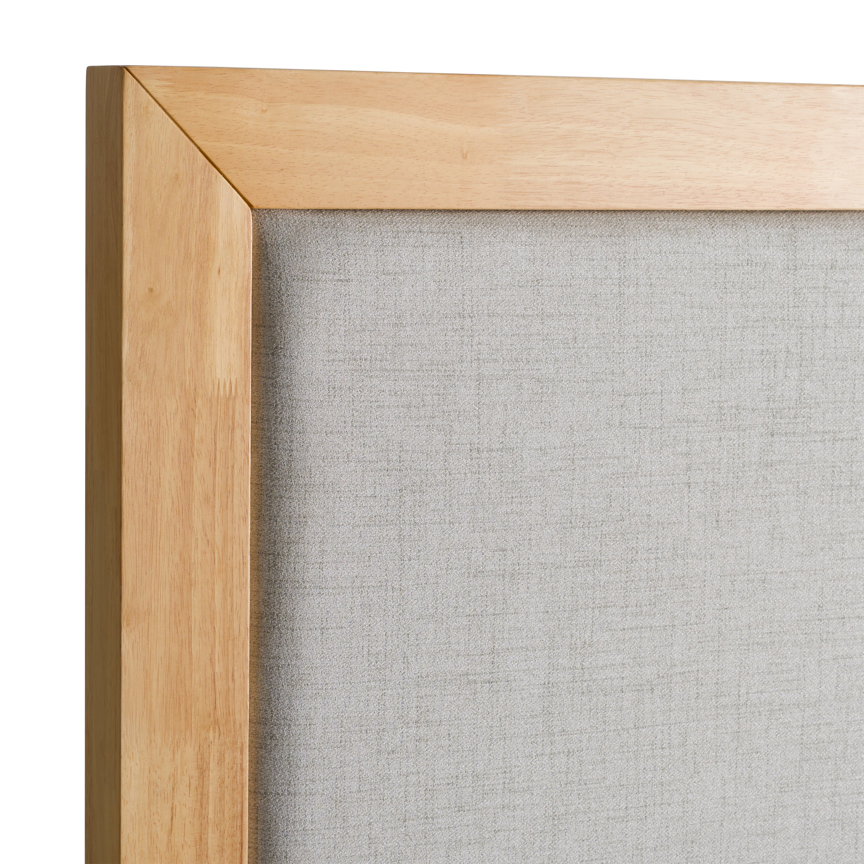 Nova Domus Santa Barbara Modern Grey Fabric + Natural Bed, Queen