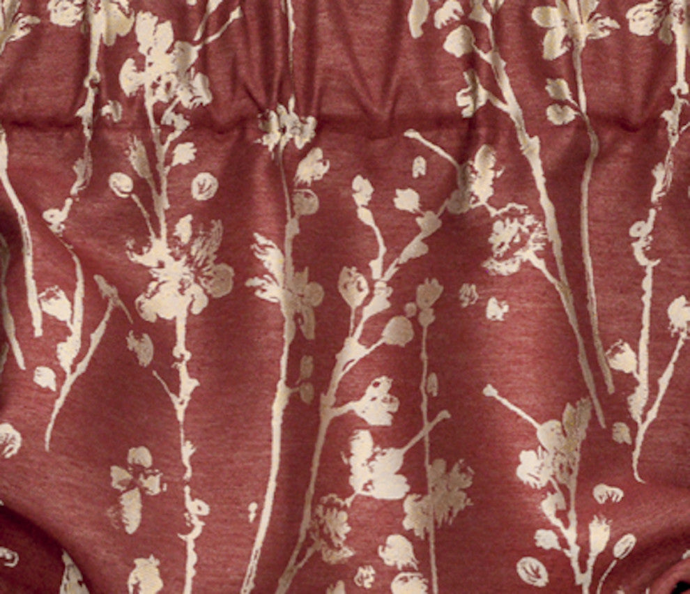 Meadow 50" x 15" Lined Scallop Valance, Cardinal
