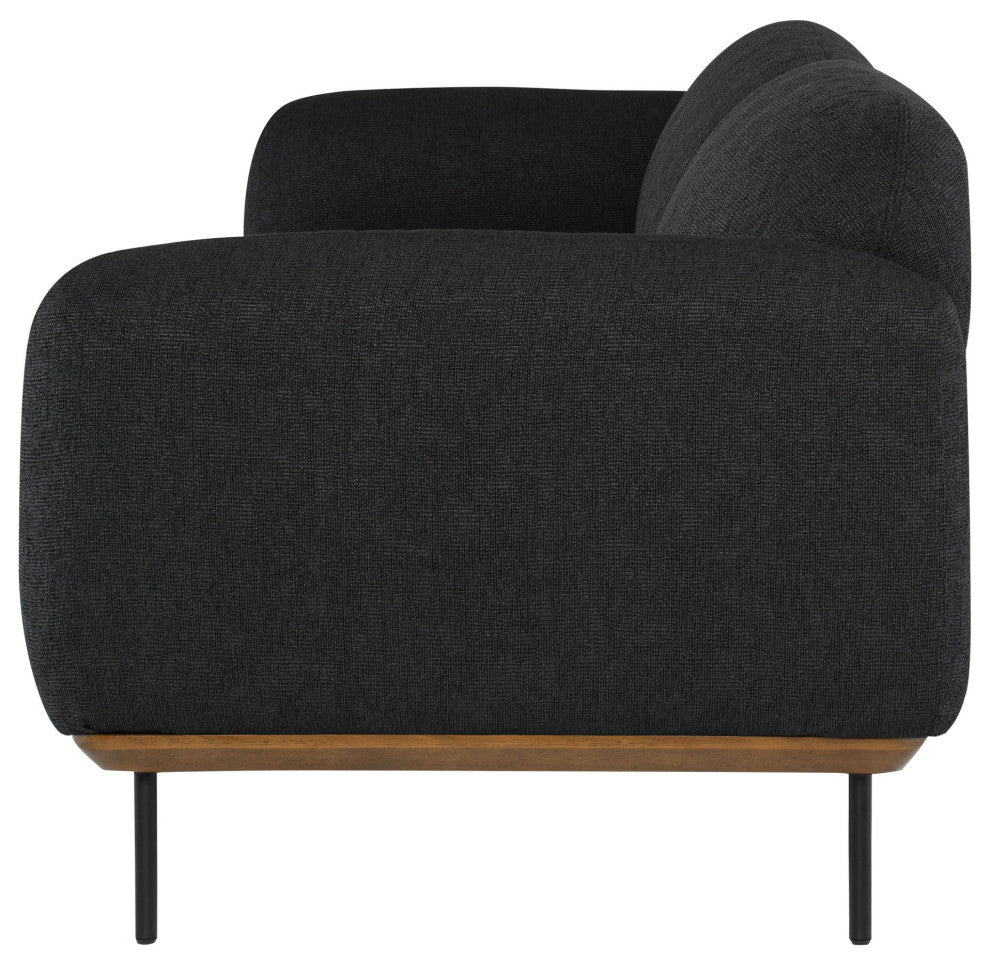Benson Activated Charcoal Fabric Triple Seat Sofa