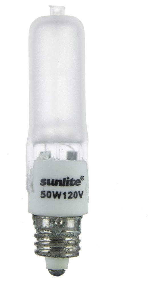 12 Pack Sunlite Halogen 50 Watt Single Ended T4 Mini Can Base Frost Light Bulb