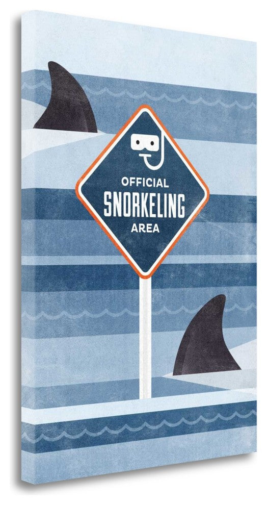 "Official Snorkeling Area" By Hannes Beer, Giclee Print on Gallery Wrap Canvas