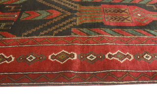 Semi-Antique Gunnar Charcoal/Red Runner, 3'8x8'1