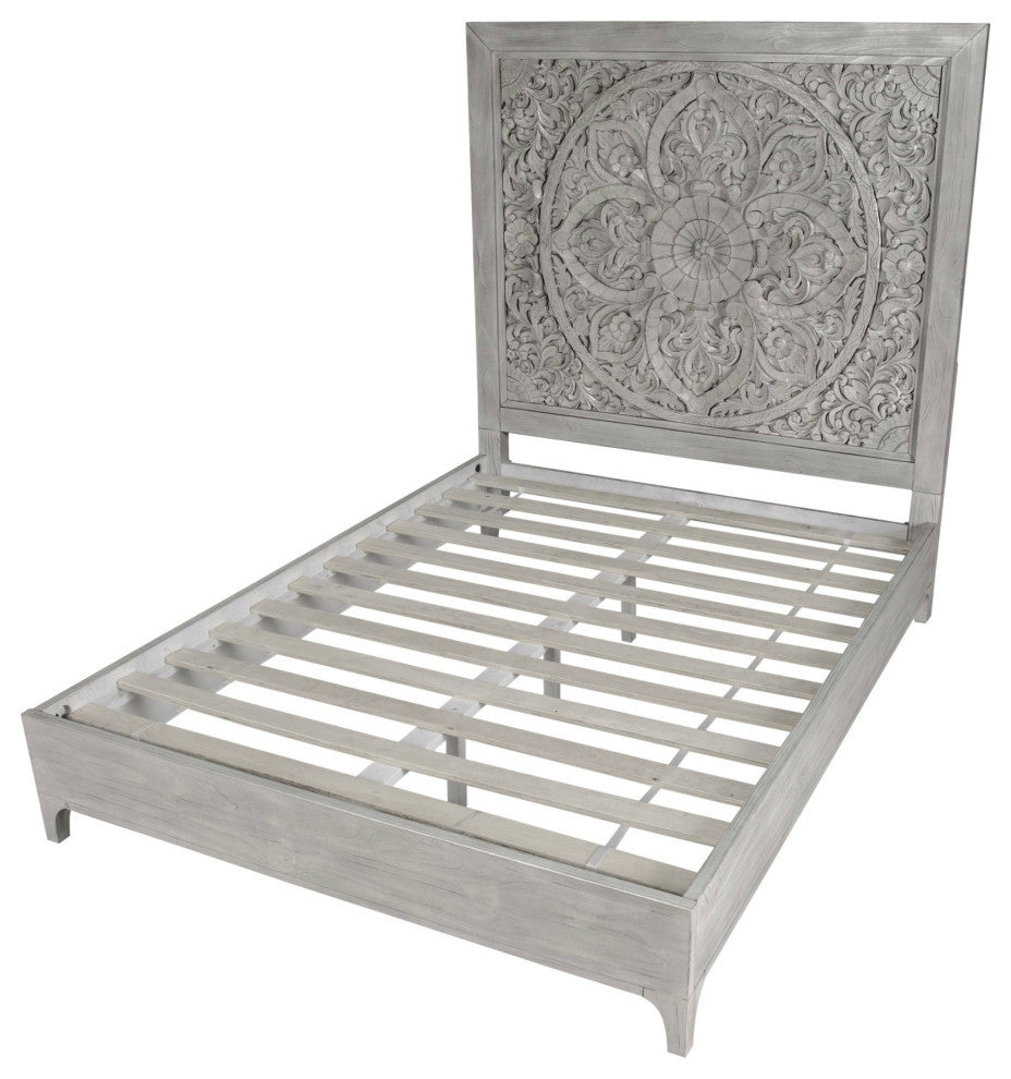 Modus Boho Chic 6 Piece Queen Bedroom Set With Chest, Washed White