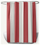 Graduated Stripe Ligonberry Red 70" w x 73" h Shower Curtain